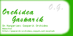 orchidea gasparik business card